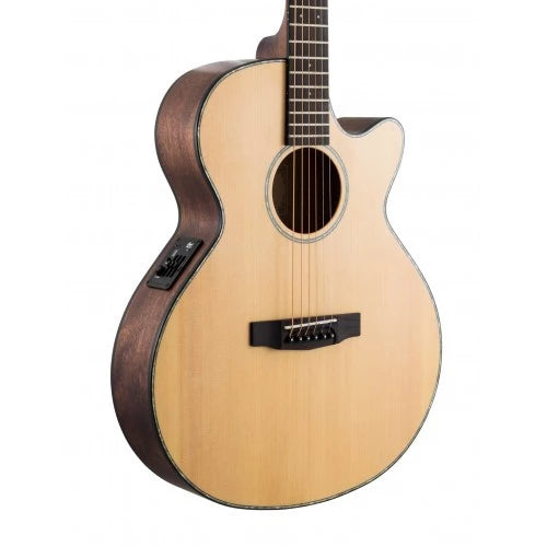 Cort SFX-E-NS Acoustic Electric Guitar With Bag, Natural Satin - Reco Music Malaysia