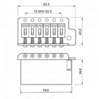 RM GF-0870 Electric Guitar Tremolo Bridge System Set Gold - Reco Music Malaysia
