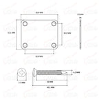 RM GF0449-BK Black Electric Guitar Bass Neck Plate Guitar Neck Joint Board With Screws - Reco Music Malaysia