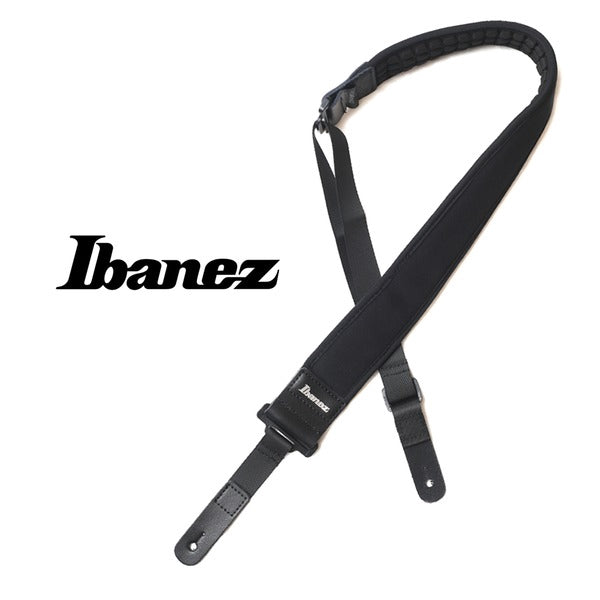 Ibanez GSF510BK Black Powerpad 7mm Padded Guitar Strap - Reco Music Malaysia