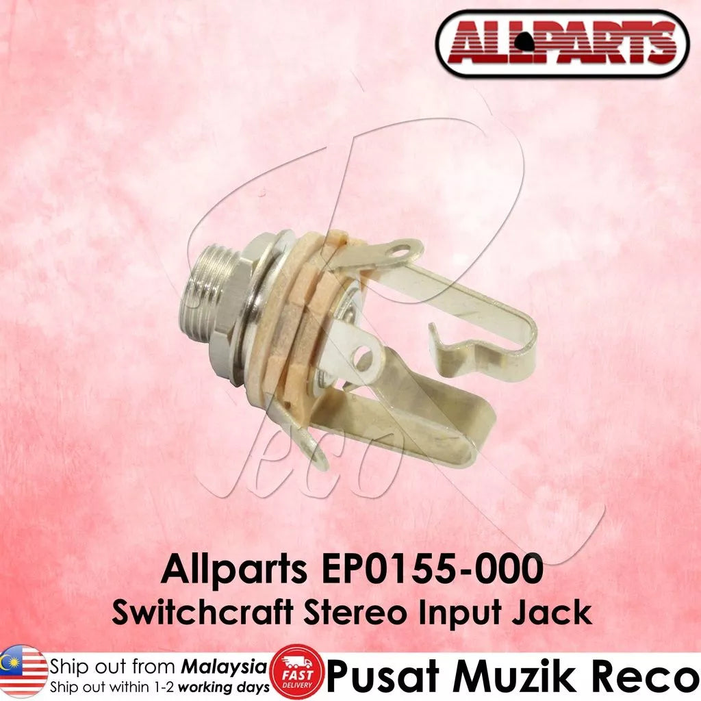 Allparts EP0155-000 Electric Guitar Switchcraft 12B Stereo Input Output Jack - Reco Music Malaysia