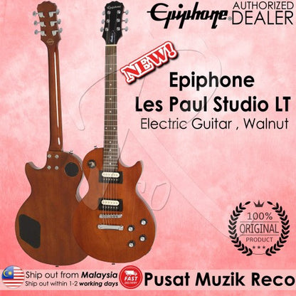 Epiphone Les Paul Studio LT WL Electric Guitar-Walnut | Reco Music Malaysia