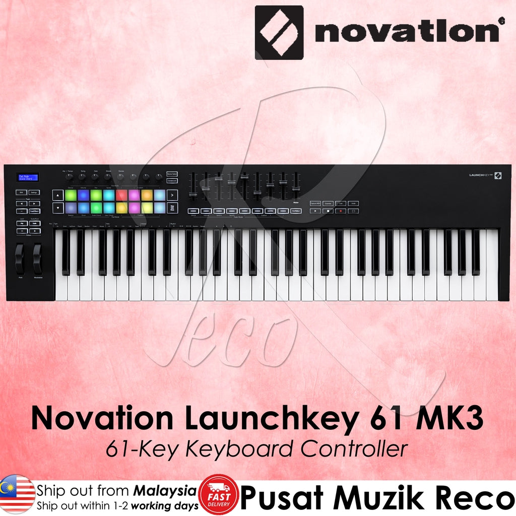 Novation Launchkey 61 MK3 61 Full-sized Key USB MIDI Keyboard Controller - Reco Music Malaysia