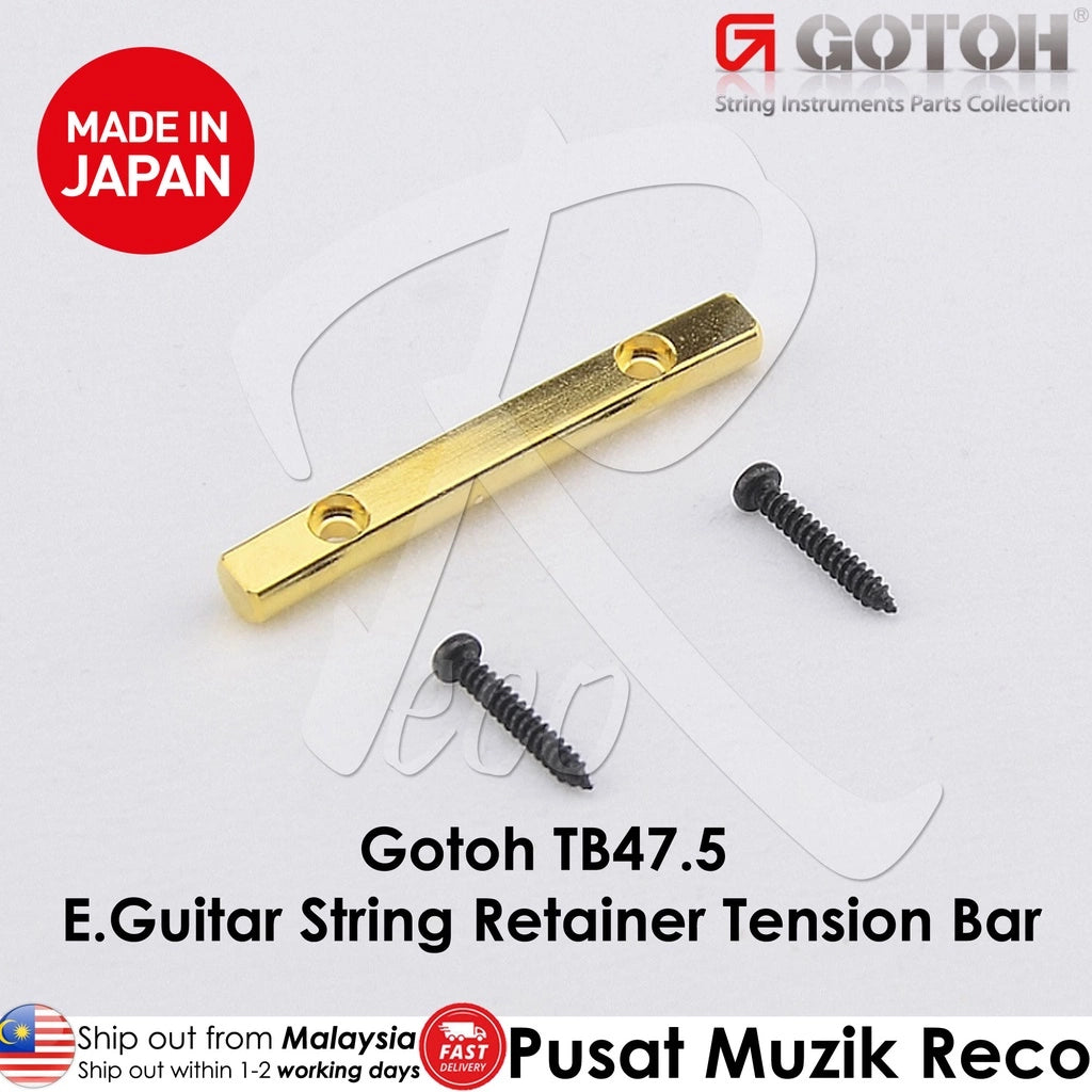 Gotoh TB47.5 GG Electric Guitar String Retainer Gold Tension Bar - Reco Music Malaysia