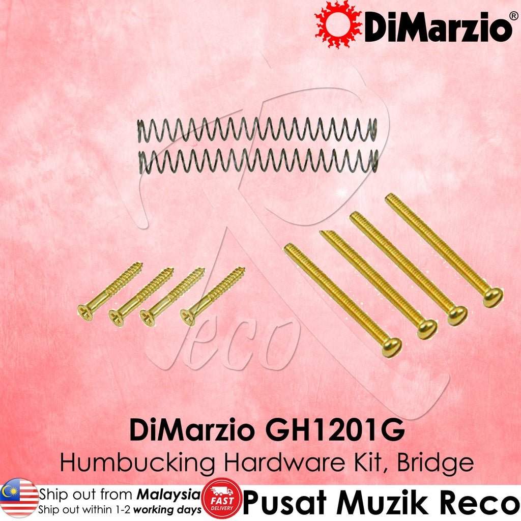 DiMarzio GH1201G Guitar Humbucking Hardware Kit Bridge, Gold - Reco Music Malaysia