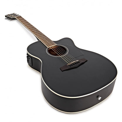 Ibanez PC14MHCE WK Weathered Black Open Pore Slim Body Acoustic-Electric Guitar - Reco Music Malaysia