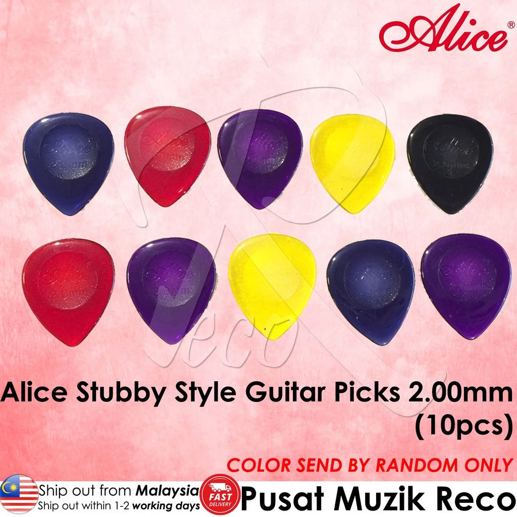 Alice Stubby Design Guitar Pick 2.0mm (10pcs) - Reco Music Malaysia