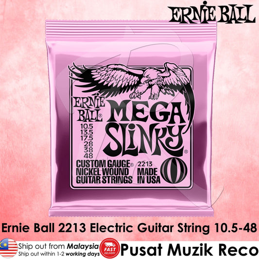 Ernie Ball 2213 Mega Slinky Nickel Wound Electric Guitar String - Reco Music Malaysia