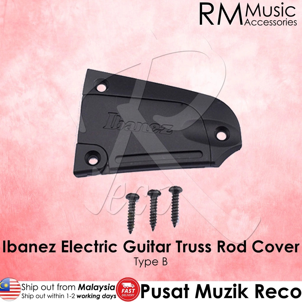 RM GF1263-B Black IBZ Electric Guitar Bass Truss Rod Cover - Reco Music Malaysia