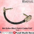 RM Guitar Effect Patch Cable FLAT / PANCAKE Head - 15cm - Reco Music Malaysia