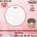 Remo BA-0310-00 Ambassador 10in Clear Tom Drum Head Drum Skin - Reco Music Malaysia