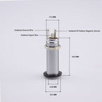 RM 0397-91 CHROME Electric Guitar/Bass Guitar Stereo Long Threaded Output Jack - Reco Music Malaysia