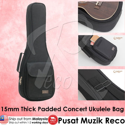 RM 15mm Thick Padded Soprano Concert Tenor Ukulele Bag - Reco Music Malaysia