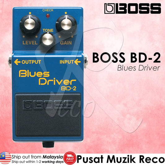 Boss BD-2 Blues Driver Guitar Effect Pedal | Reco Music Malaysia