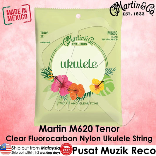 Martin M620 Tenor Clear Fluorocarbon Nylon Ukulele Strings SET (Made in Mexico) - Reco Music Malaysia