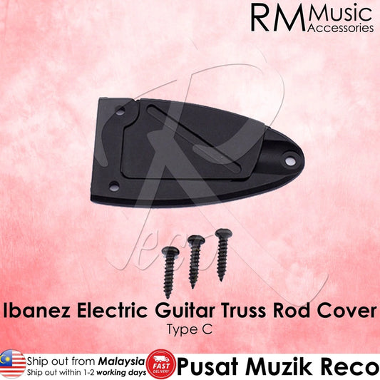 RM GF1263-C IBZ Electric Guitar Bass Truss Rod Cover, Black - Reco Music Malaysia