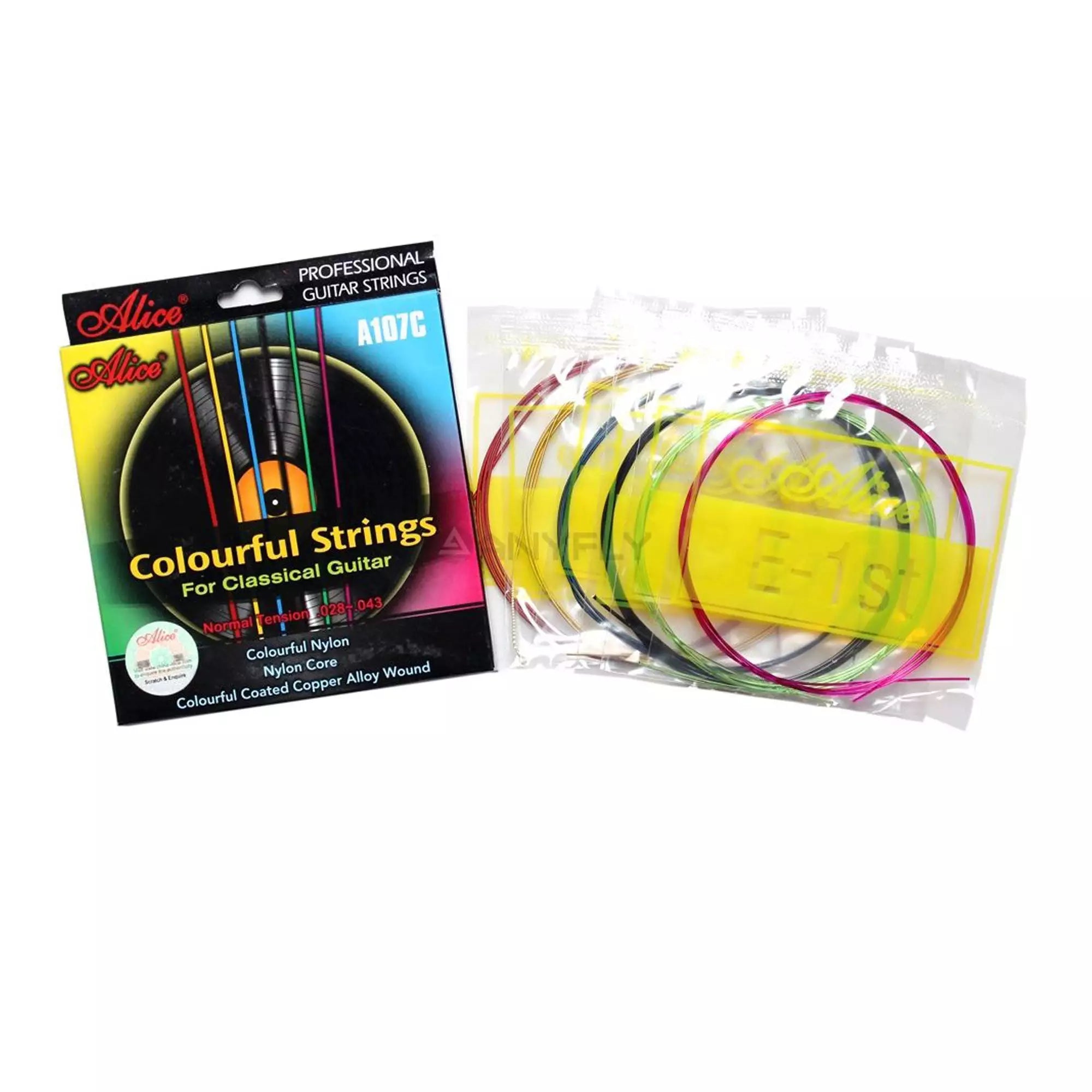 Alice A107C Colorful Nylon Classical Guitar String Set - Reco Music Malaysia