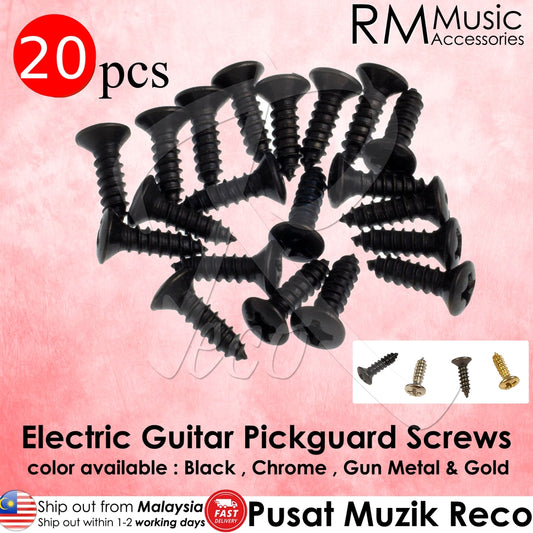 RM W-6-3012-93 Electric Guitar Pickguard Cover Screws Screw 20pcs - Reco Music Malaysia