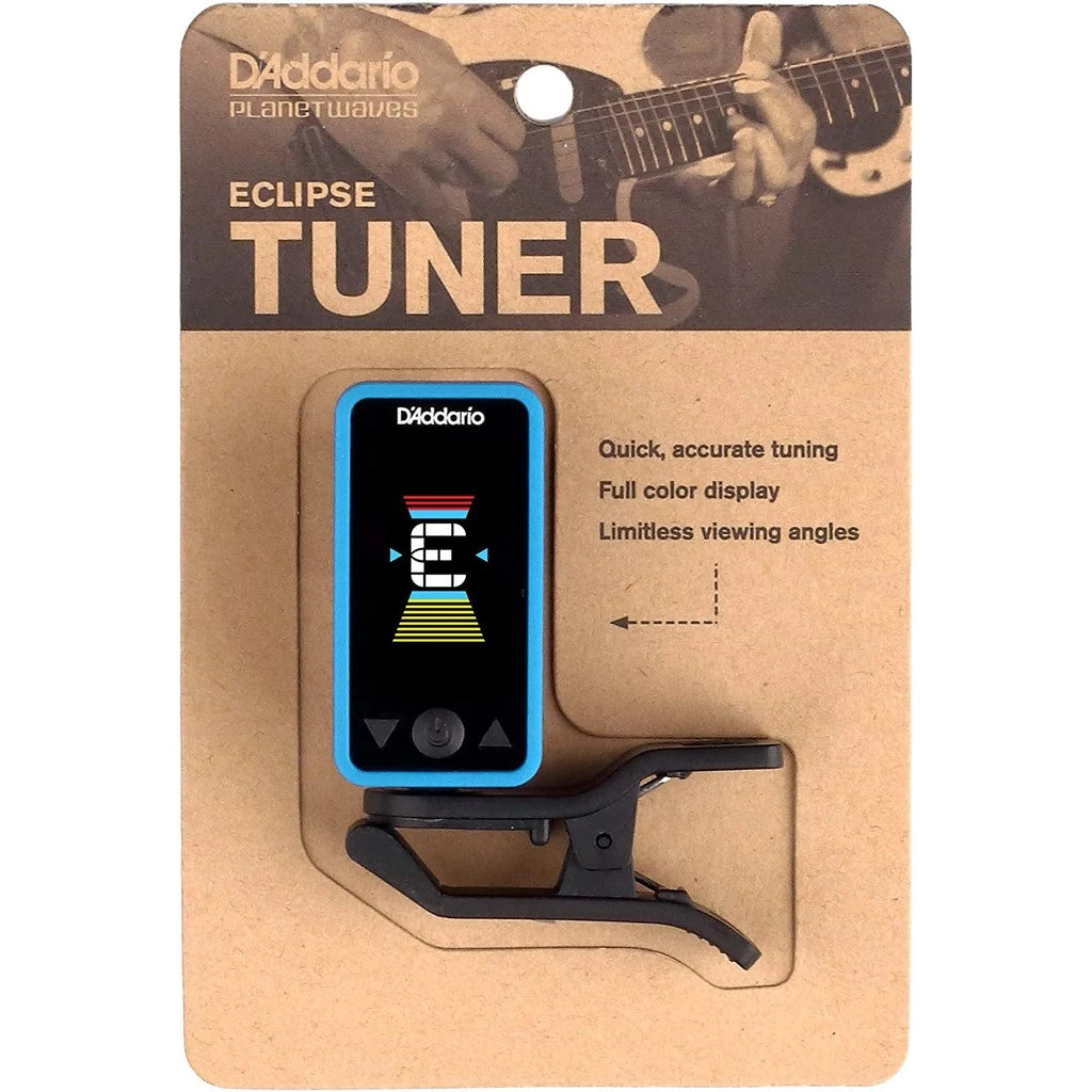 D'Addario Planet Waves PW-CT-17BU Full Color Eclipse Clip On Headstock Chromatic Guitar Tuner - Reco Music Malaysia