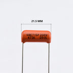 CDE Sprague Guitar Orange Drop Capacitor Tone Caps CDE225P 473K 0.047UF 200V - Reco Music Malaysia