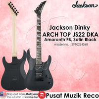 Jackson 2910224568 JS Dinky Arch Top JS22 DKA 24 Frets Electric Guitar with Tremolo, Amaranth Fingerboard, Satin Black