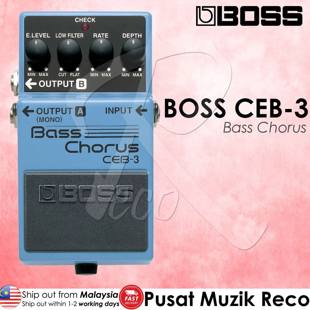 Boss CEB-3 Bass Chorus Guitar Effect Pedal (CEB3) | Reco Music Malaysia