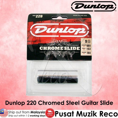Dunlop 220 Guitar Chromed Steel Slide, Regular Wall Thickness - Medium | Reco Music Malaysia