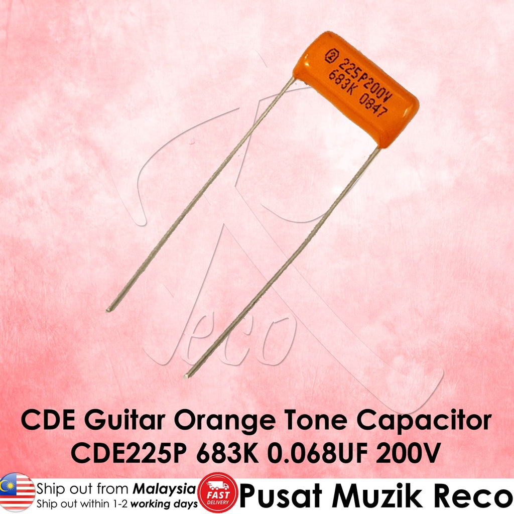 CDE Sprague CDE225P 683K 0.068UF 200V Guitar Orange Drop Capacitor Tone Caps - Reco Music Malaysia