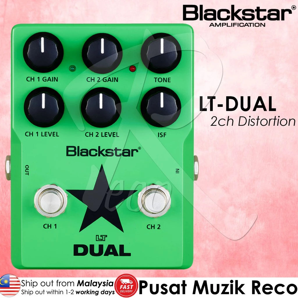 Blackstar LT Dual 2 Channel Distortion Pedal | Reco Music Malaysia