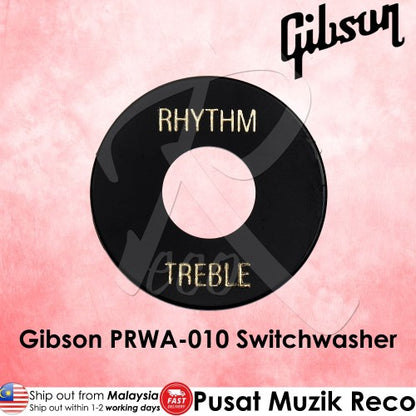 Gibson PRWA-010 Switchwasher, Black with Gold Imprint - Reco Music Malaysia