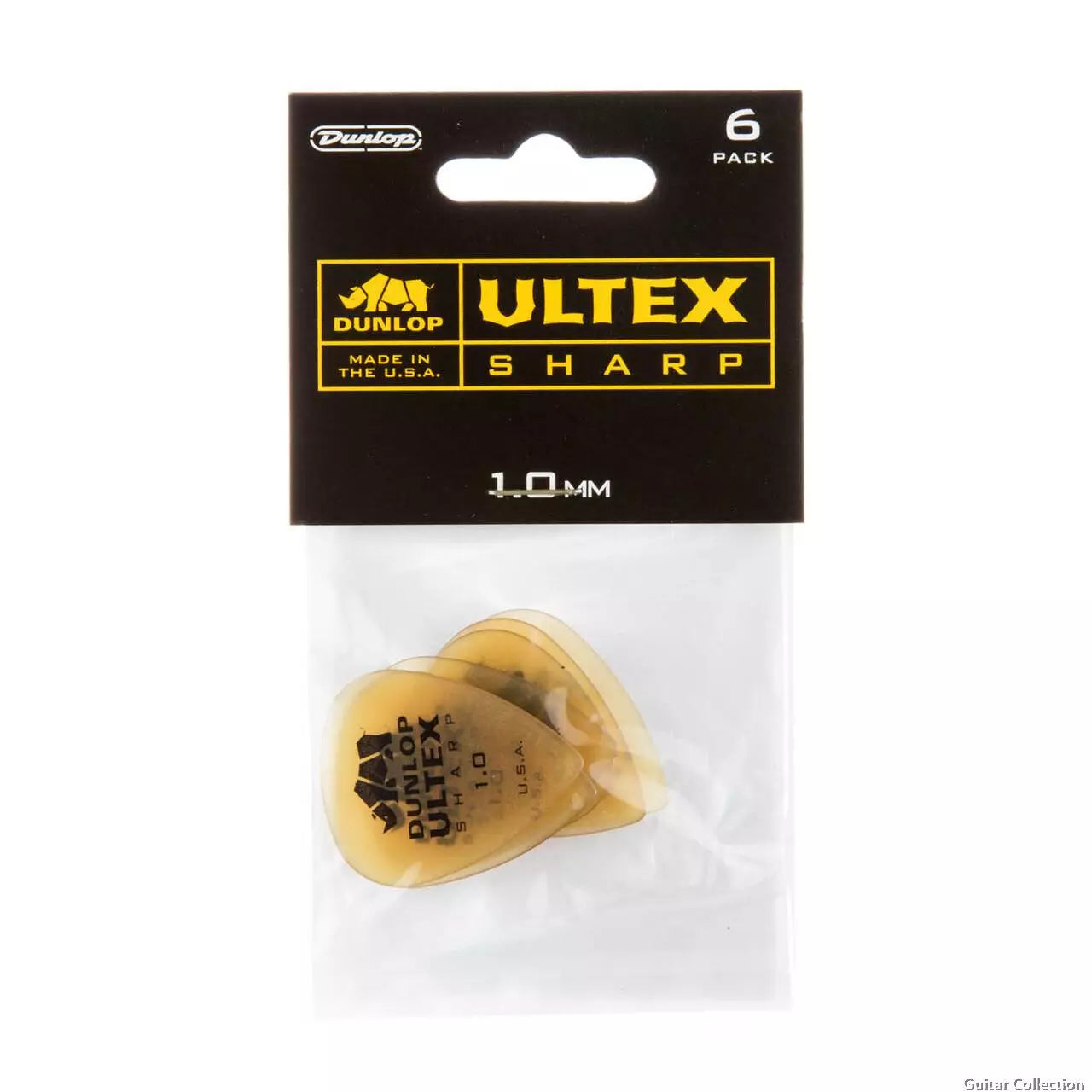 6 Dunlop 433P1.0 Ultex Sharp Picks Plektren Plektrum Borsa Da Appendere - Foto 2