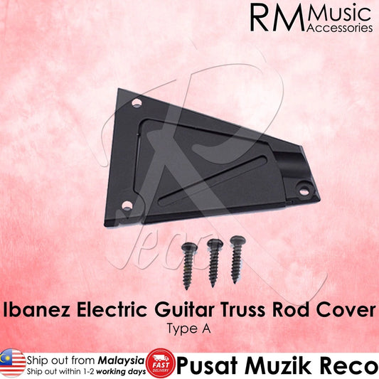 RM GF1263-A IBZ Electric Guitar Bass Black Truss Rod Cover - Reco Music Malaysia