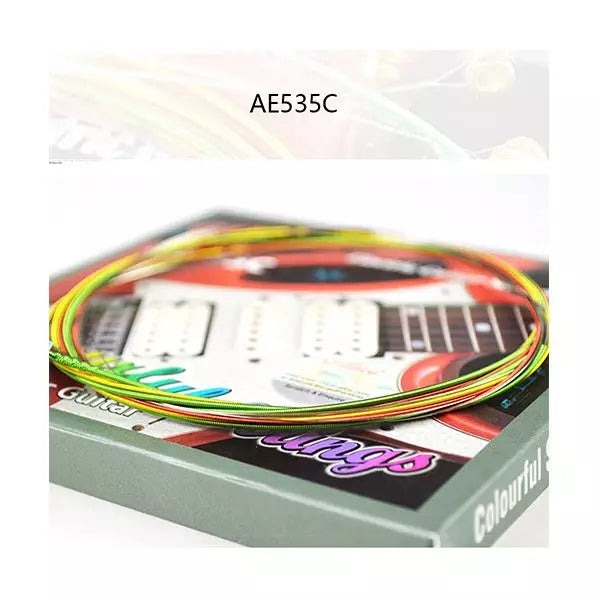 Alice AE535C Colorful Steel Electric Guitar Strings Set - Reco Music Malaysia