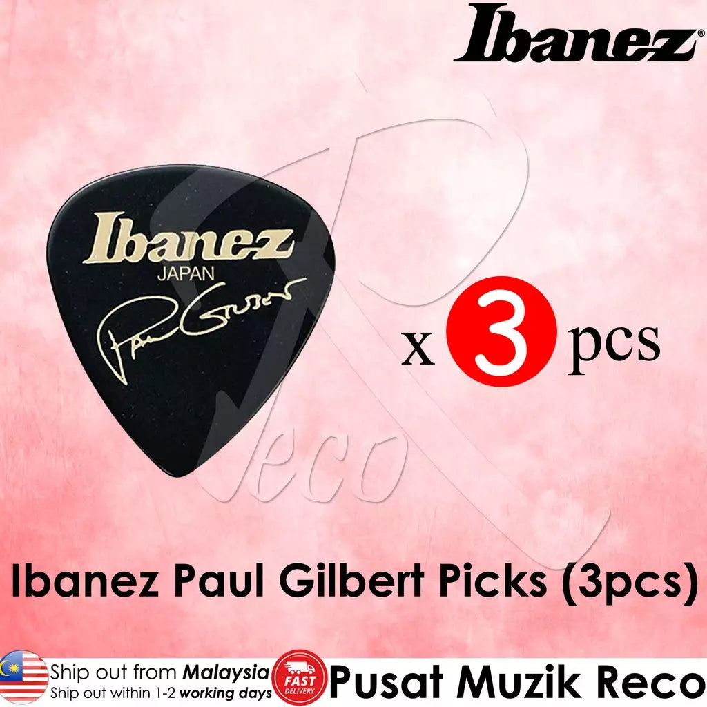 Ibanez B1000PG Paul Gilbert Signature Guitar Picks (3pcs) (Red, Blue, Black) - Reco Music Malaysia