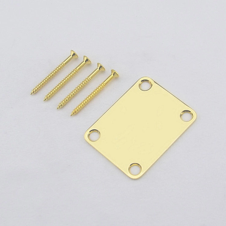 RM GF0449-GD Gold Electric Guitar Bass Neck Plate Guitar Neck Joint Board With Screws - Reco Music Malaysia
