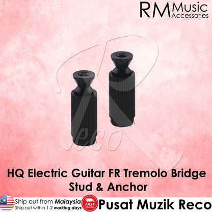 RM GF1125-BK 2 Pieces Electric Guitar Tremolo System Bridge Studs Adjustable Black - Reco Music Malaysia