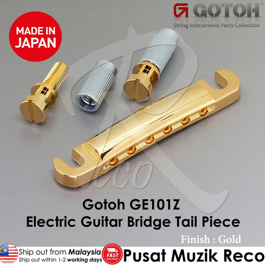 Gotoh GE101Z Gold Electric Guitar Bridge Tail Piece - Reco Music Malaysia