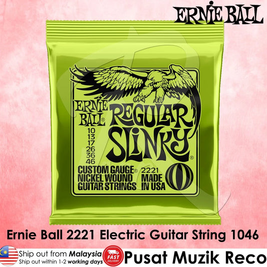Ernie Ball 2221 Regular Slinky Nickel Wound Electric Guitar String 1046 | Reco Music Malaysia