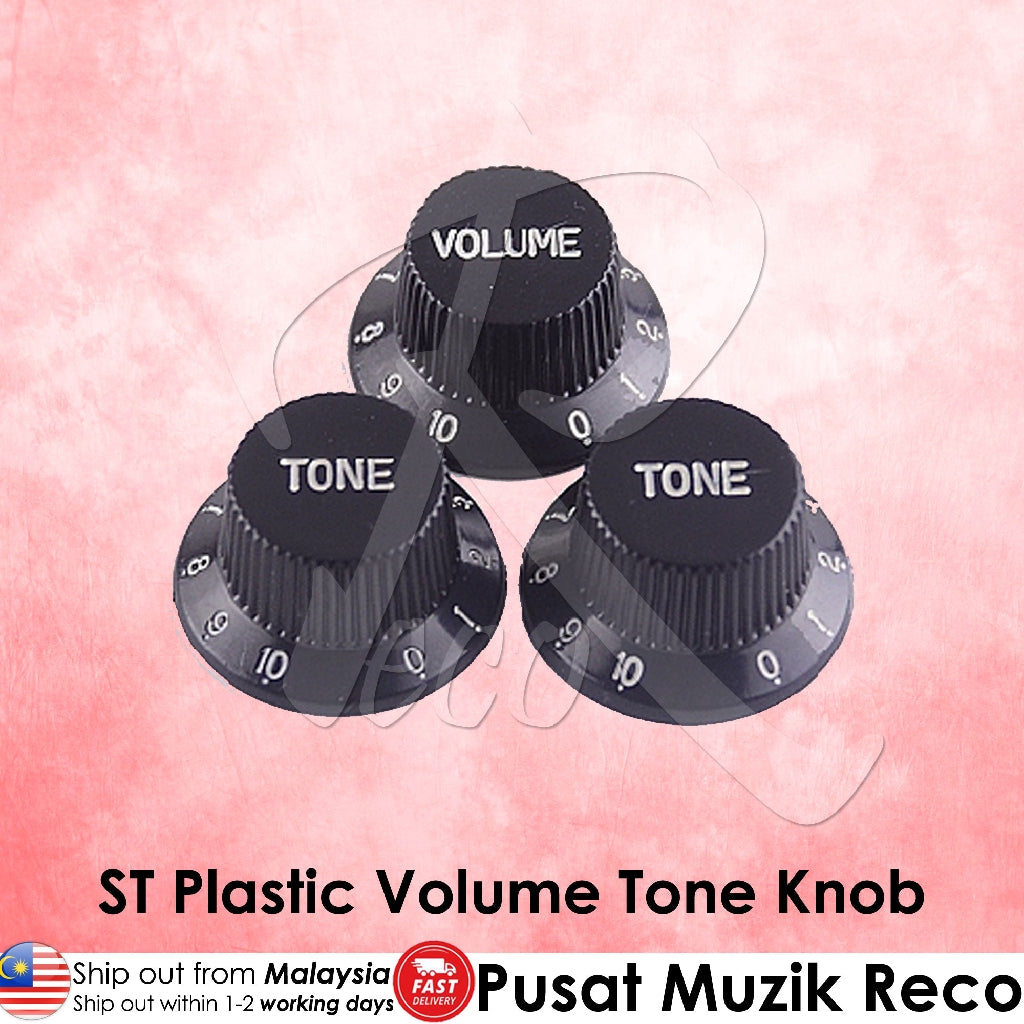 RM Electric Guitar Plastic Volume Tone Knob White - Reco Music Malaysia