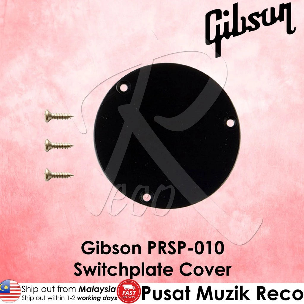 Gibson Accessories PRSP-010 Guitar Switchplate Cover Black - Reco Music Malaysia