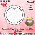Remo PS-0312-00 Pinstripe 12in CLEAR Tom Drum Head Drum Skin - Reco Music Malaysia