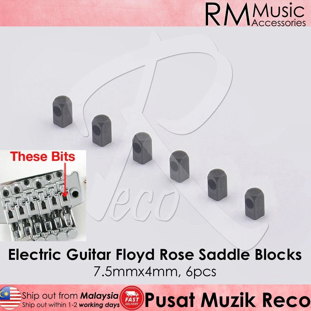 RM GF1212 Electric Guitar Floyd Rose Bridge Saddles Saddle Insert Blocks (Set of 6) - Reco Music Malaysia
