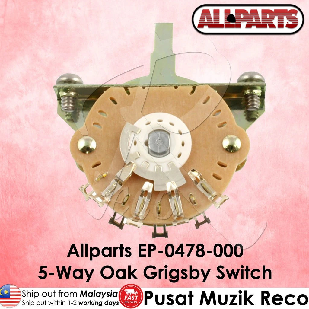 *Allparts EP-0478-000 5-Way Oak Grigsby Guitar Selector Switch - Reco Music Malaysia
