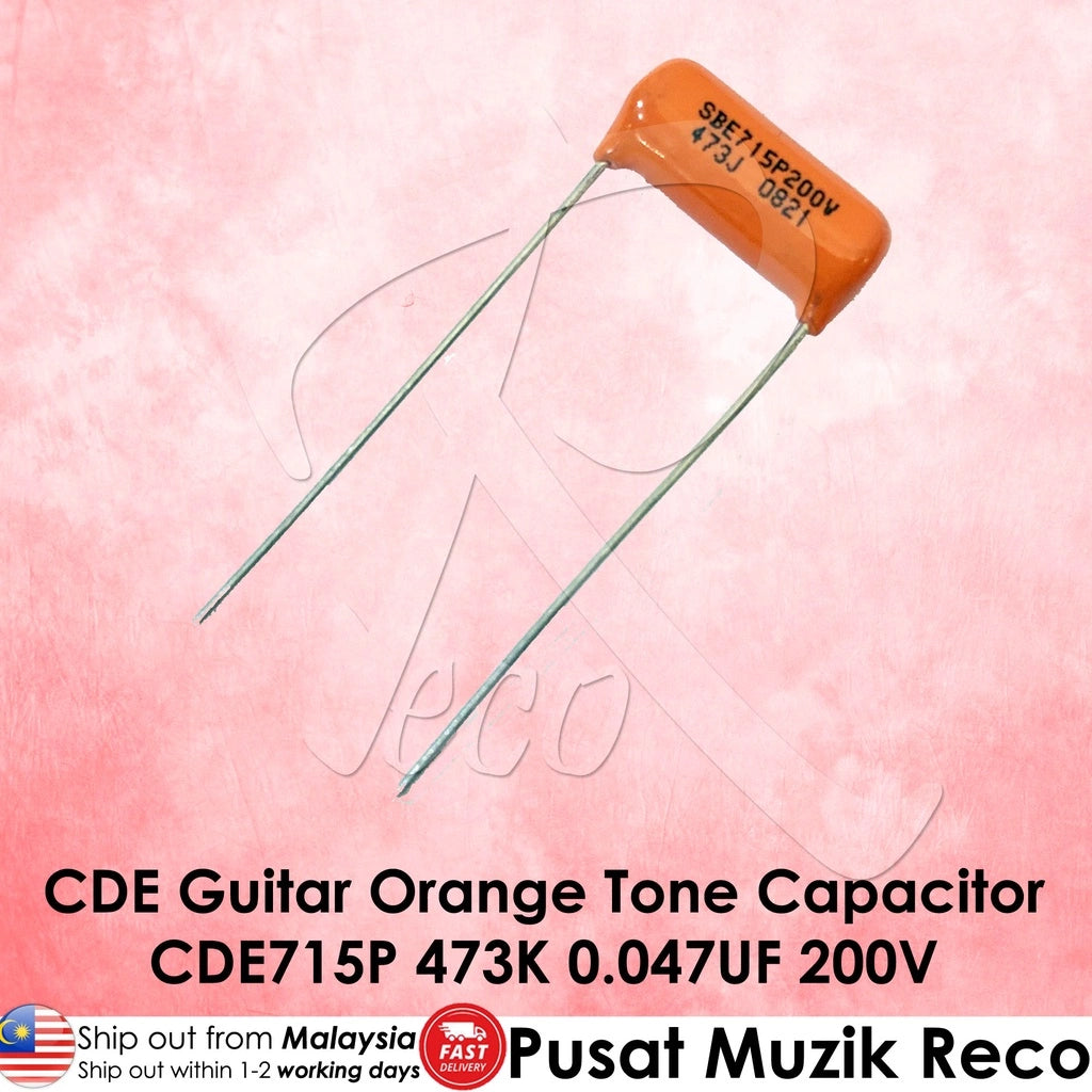CDE Sprague Guitar Orange Drop Capacitor Tone Caps CDE225P 473K 0.047UF 200V - Reco Music Malaysia