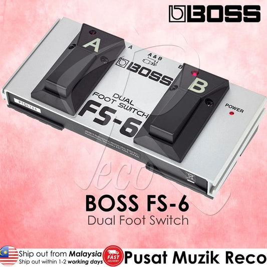 Boss FS-6 Guitar Effect Dual Foot Switch - Reco Music Malaysia
