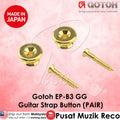 Gotoh EP-B3 GG Large / Oversized Guitar Strap Buttons Pin Set of 2 (Gold) - Reco Music Malaysia