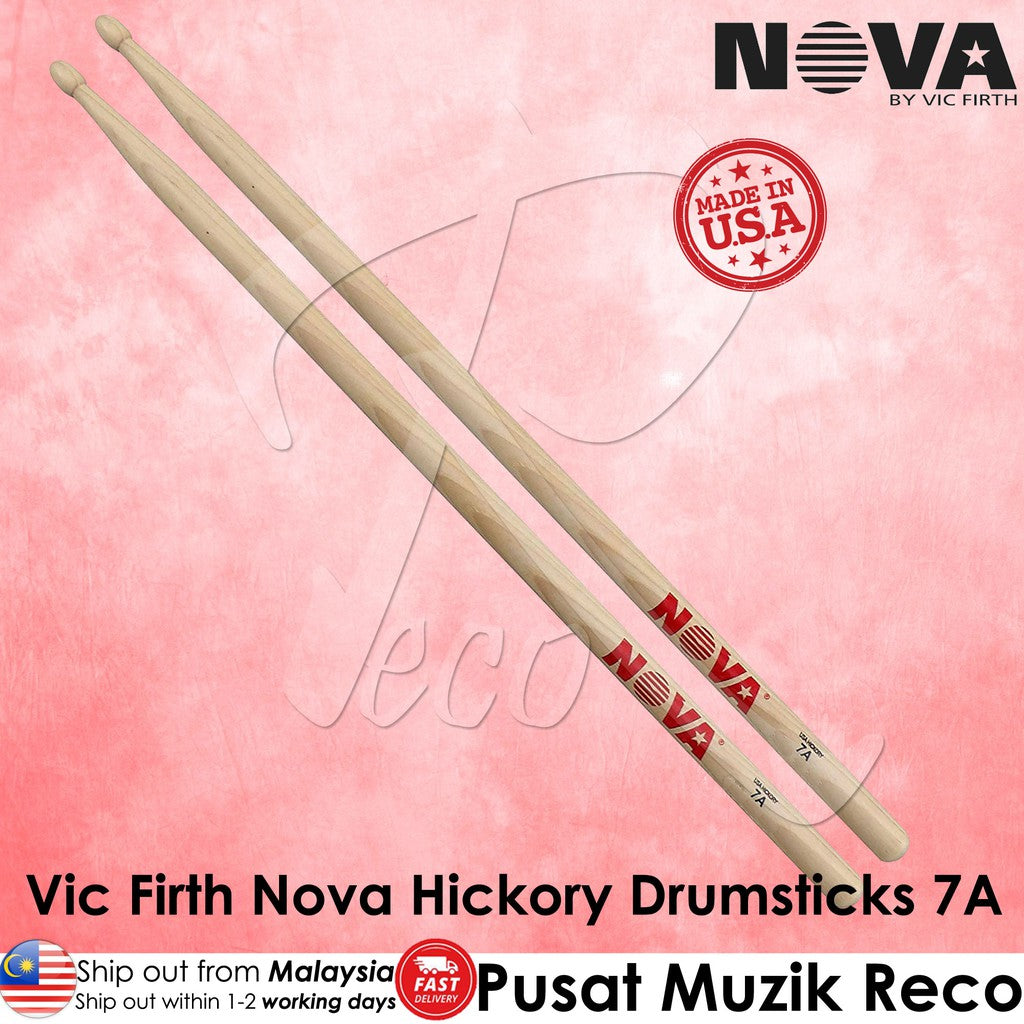 Vic Firth Nova N7A Hickory Drumsticks 7A - Reco Music Malaysia