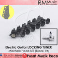 RM GF0048GD-R6 Black Electric Guitar Locking Tuner Guitar Machine Head SET - Reco Music Malaysia