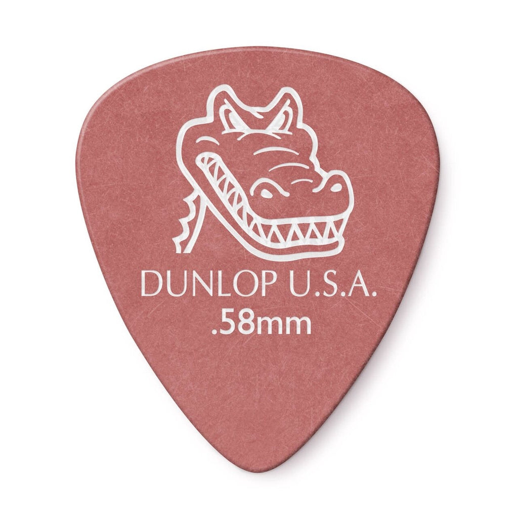 Jim Dunlop 417P058 Gator Grip Guitar Picks, .58mm Red (12-pack) - Reco Music Malaysia