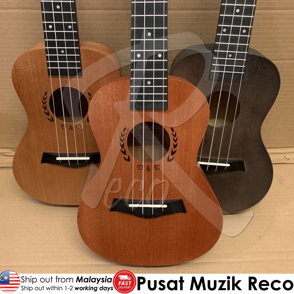 RM 23in Wooden Concert Ukulele with Bag (3 Colors) - Reco Music Malaysia